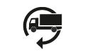 Symbol für Warenrücksendung