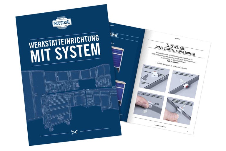 Katalog für Werkstatteinrichtung mit System