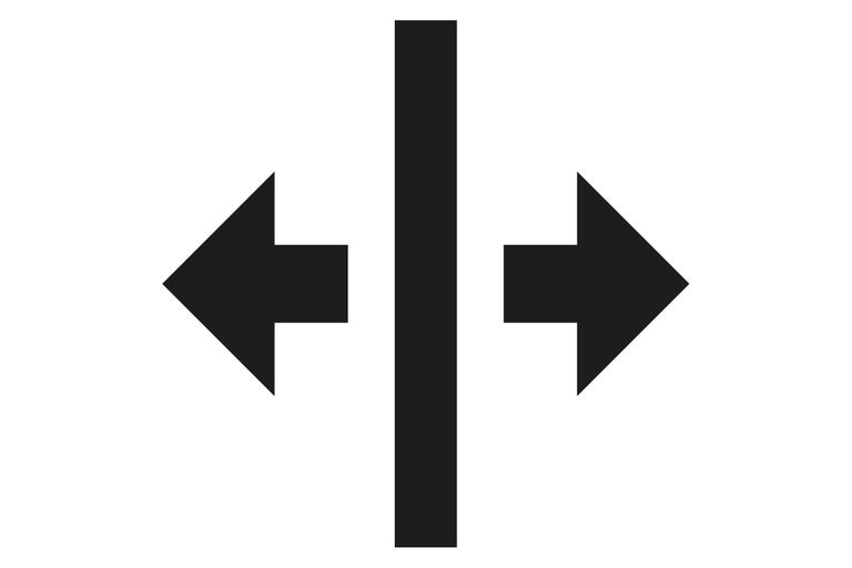 Symbol für beidseitiges Öffnen