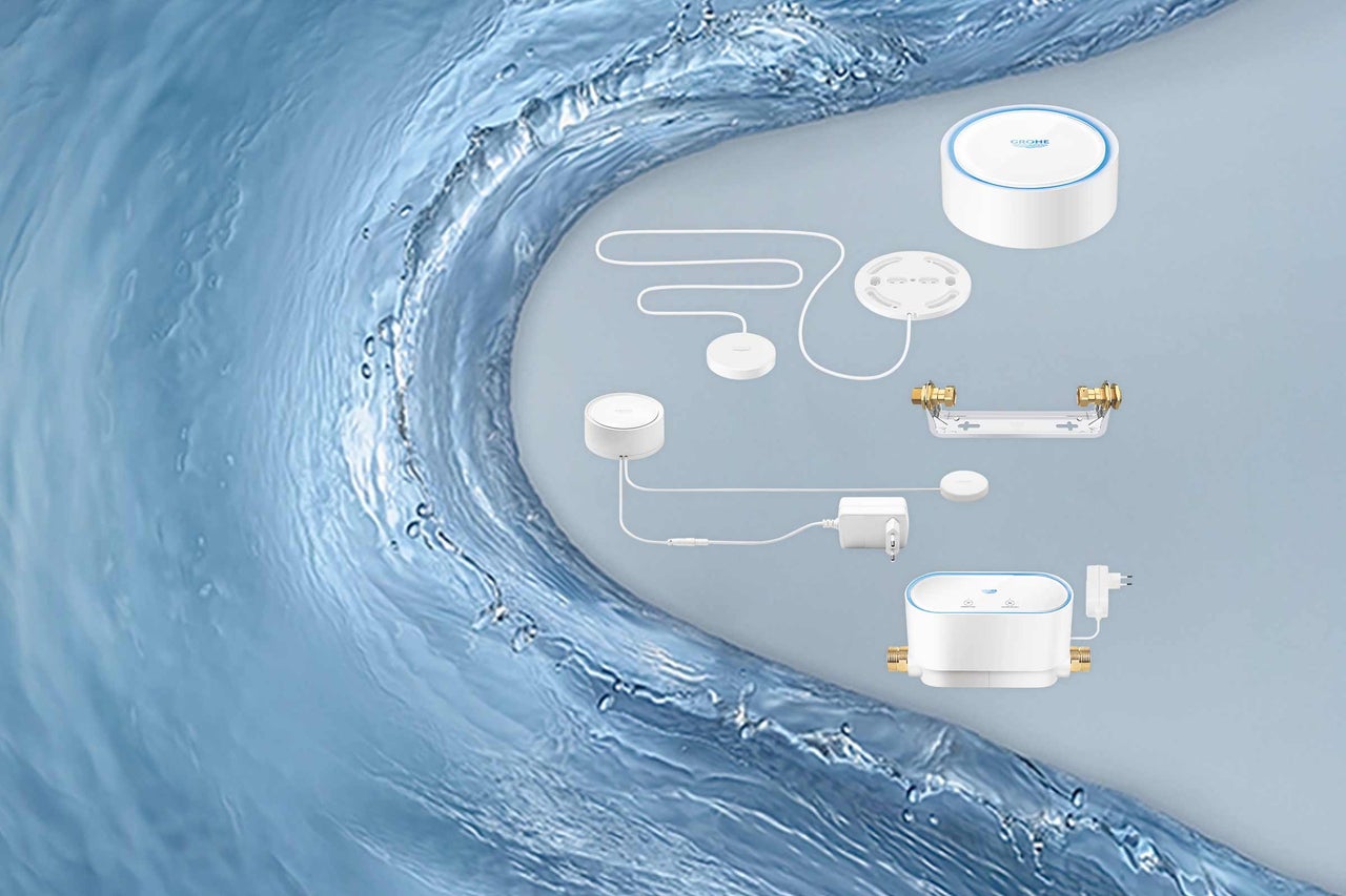 Grohe Sense Guard Wasserkontrollsystem mit Aqua-Alarm und Zubehör