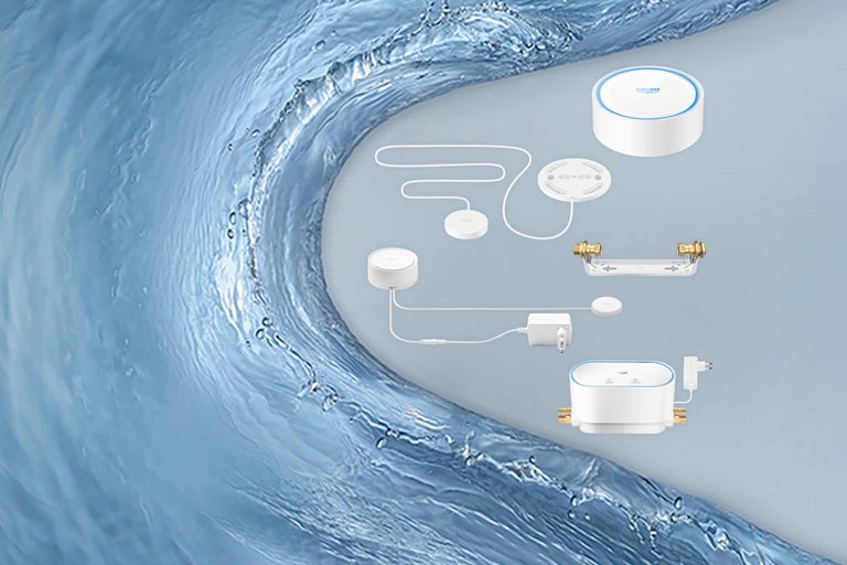 Grohe Sense Guard Wasserkontrollsystem mit Aqua-Alarm und Zubehör