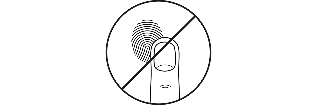 Keine Fingerabdrücke Symbol
