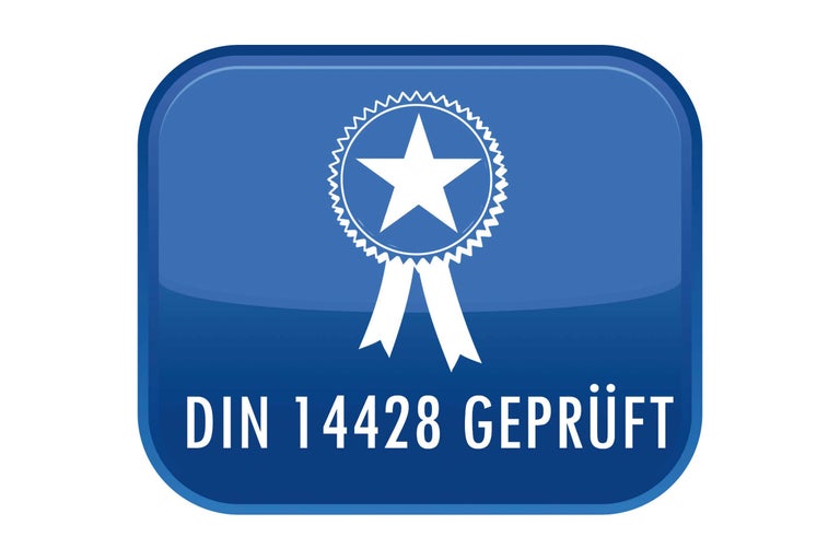 DIN 14428 geprüft Siegel