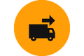 Versandsymbol: Transport mit Lastwagen Versandsymbol: Transport mit Lastwagen