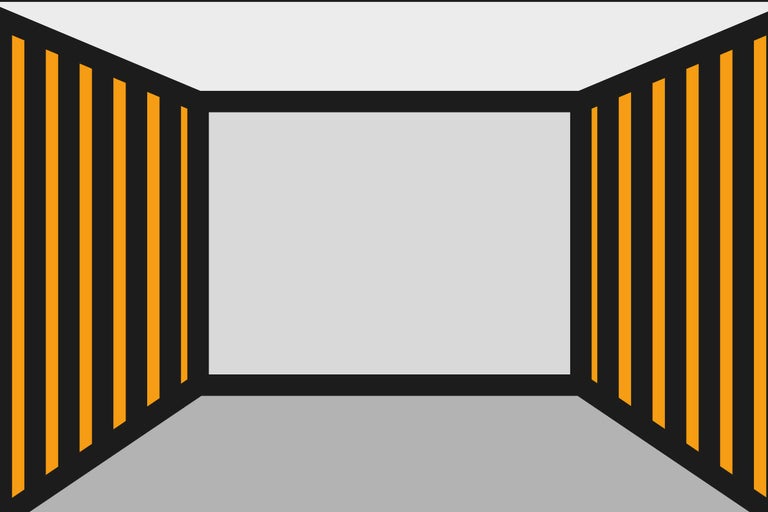 Geöffneter Lagercontainer