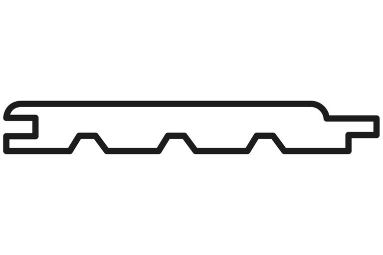 Profilansicht einer Nut-Feder-Verbindung