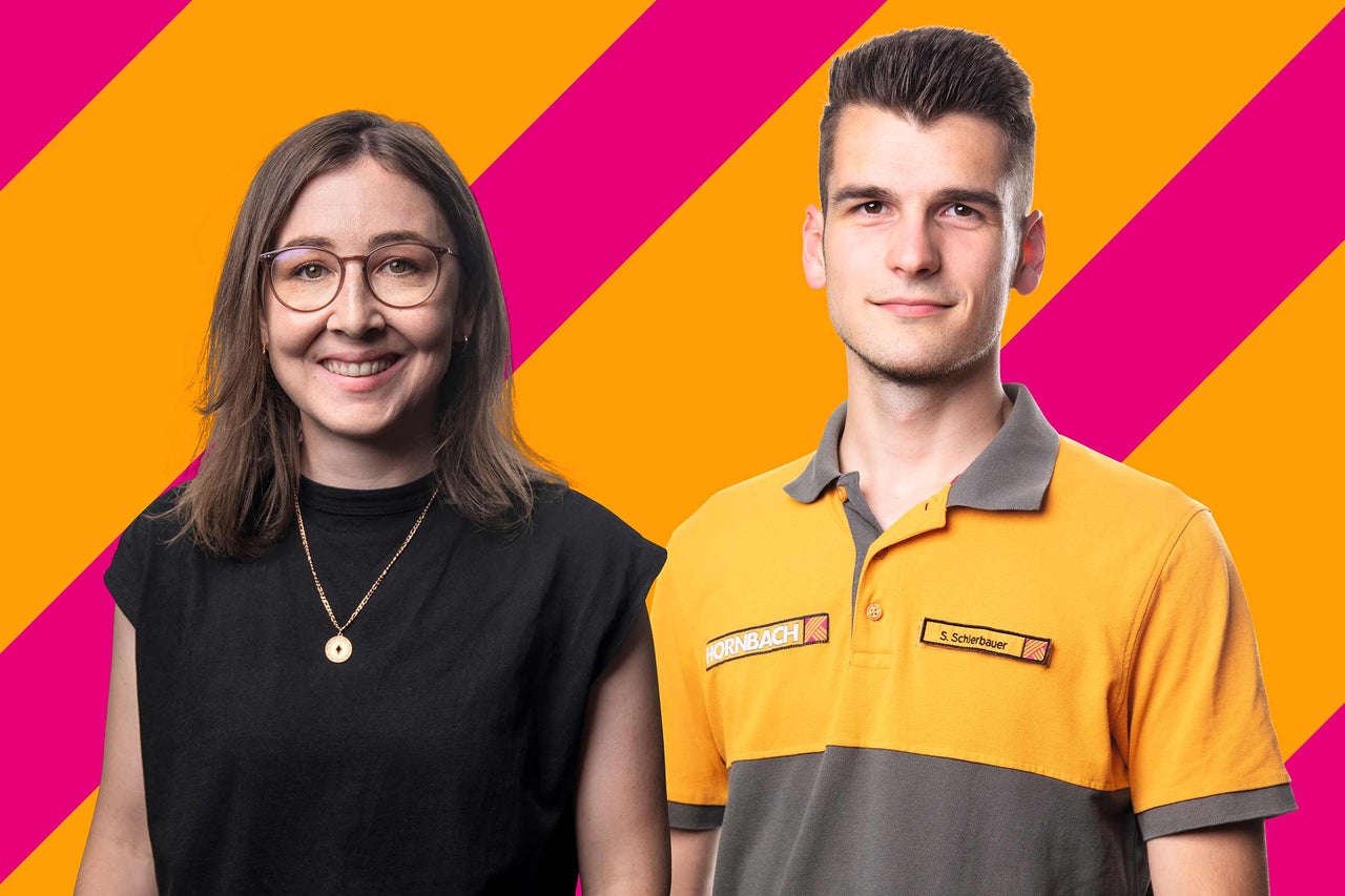 Foto von zwei Hornbach Mitarbeitern