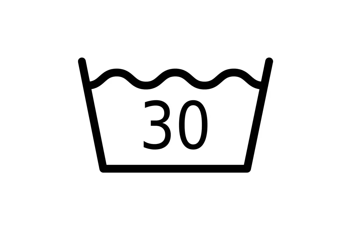 Waschsymbol: Waschbar bis 30 Grad