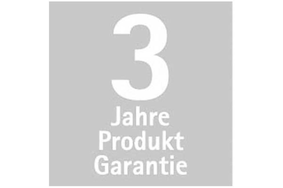 Symbol für drei Jahre Produktgarantie