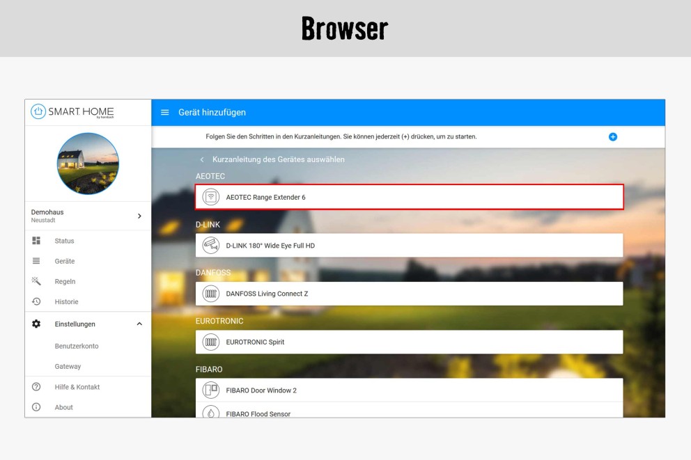 Gateway anlernen 4 Browser Gateway anlernen 4 Browser
