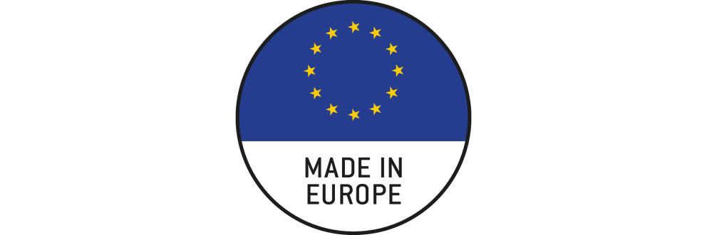 
				In Europa gefertigt

			
