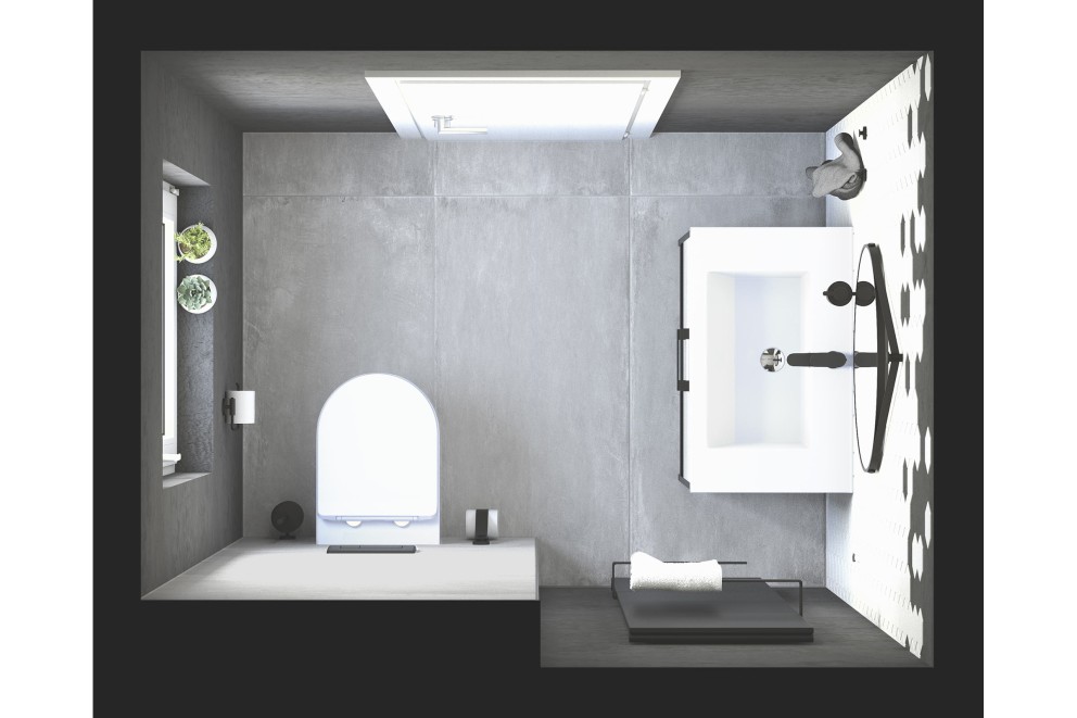 Badkonzept London WC Grundriss Badkonzept London WC Grundriss