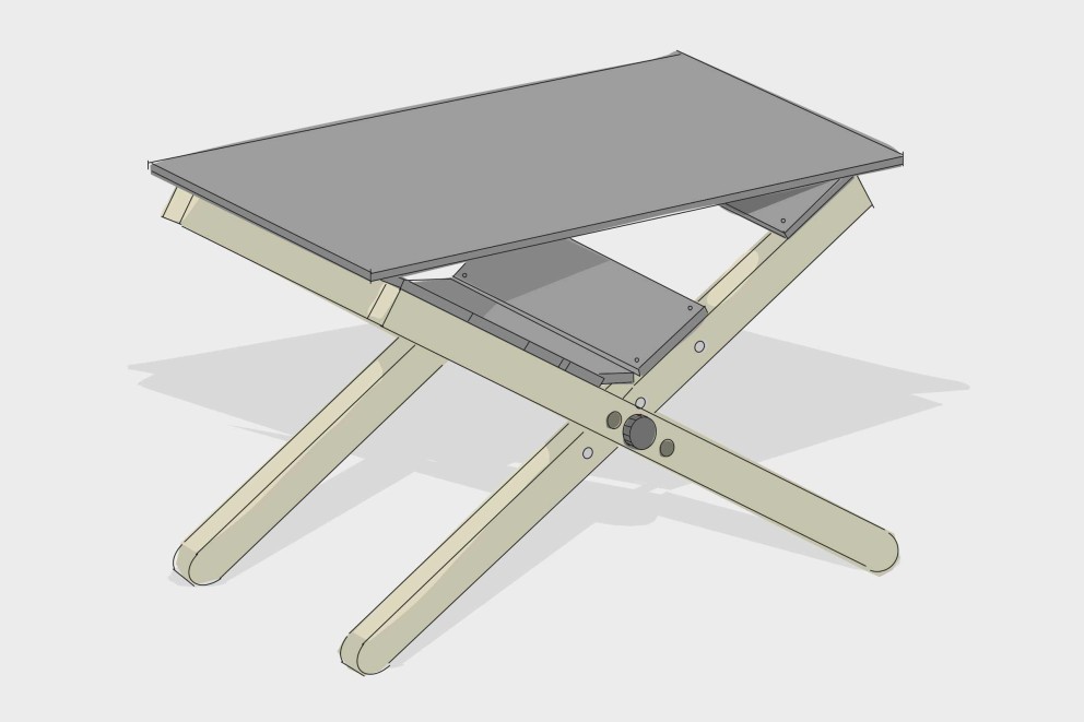 Klappbarer Holztisch