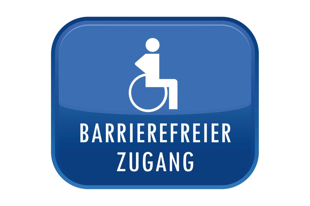 Schild barrierefreier Zugang