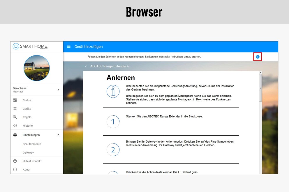 Gateway anlernen 5 Browser Gateway anlernen 5 Browser