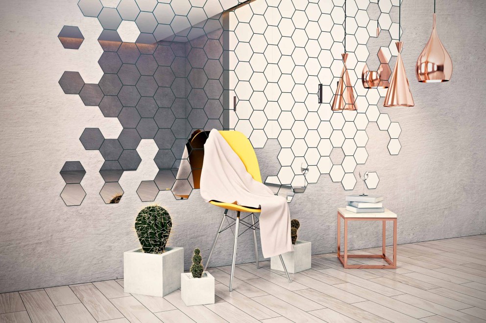 wandgestaltung fliesen hexagon wandgestaltung fliesen hexagon