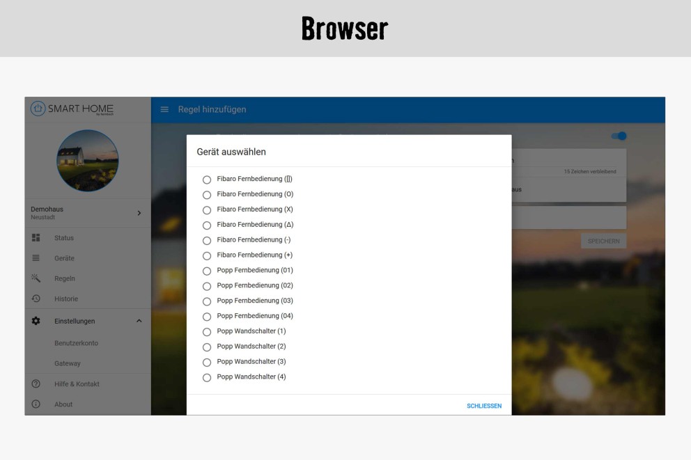 Fernbedienung einrichten 4 Browser 2 Fernbedienung einrichten 4 Browser 2