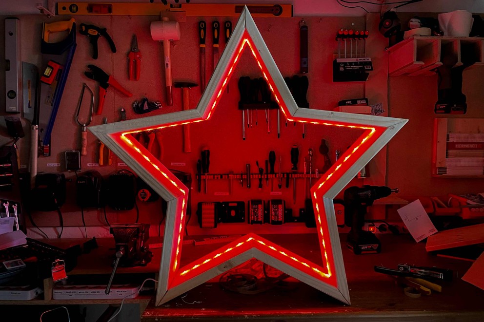 Weihnachtsstern selber bauen Werkstatt