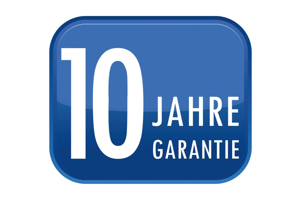 Symbol für 10 Jahre Garantie