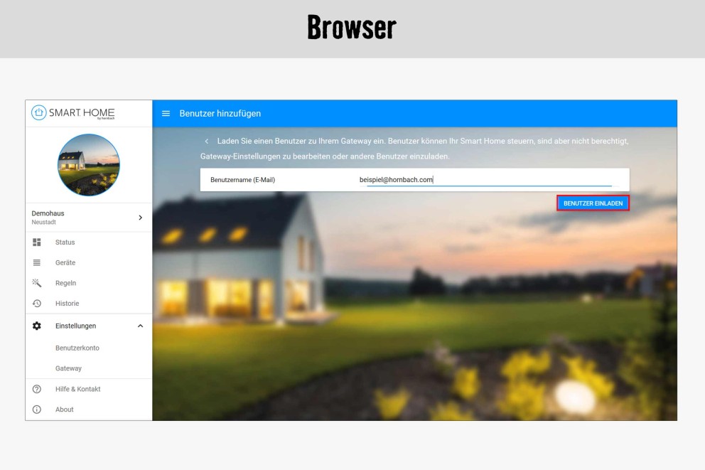 Benutzer einladen 3.2 Browser Benutzer einladen 3.2 Browser