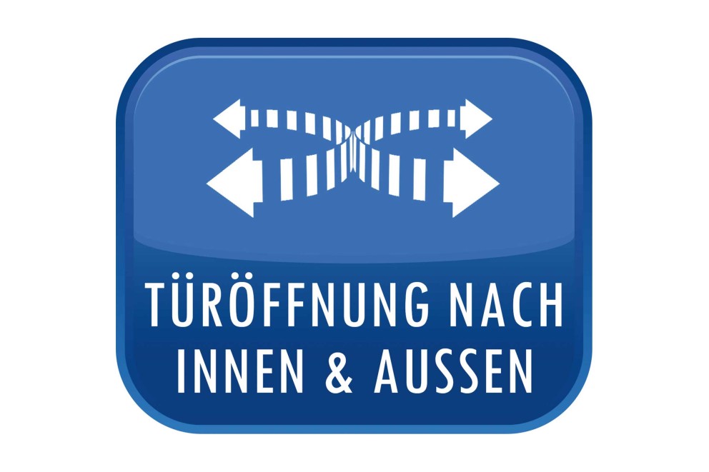 Türöffnung nach innen und aussen Symbol