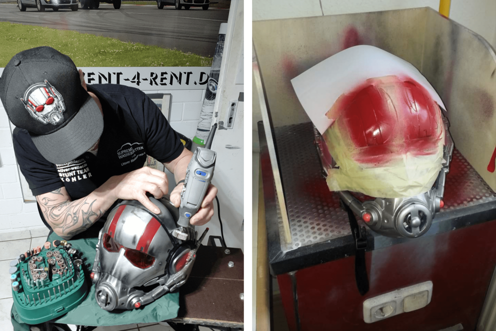 Jürgen Köhler schleift mit dem Dremel. Jürgen Köhler schleift mit dem Dremel.