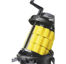 Aquariumfilter mit Reinigungskurbel und Filterschwamm