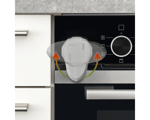 Kindersicherung am Backofen zur Sicherung vor Verbrennungen