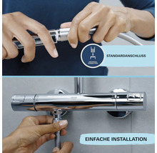 Duscharmatur Installation mit Standardanschluss