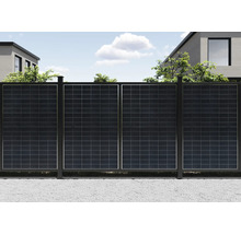 Sichtschutzzaun mit Solarzellen für den Garten