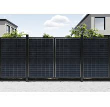 Gartenzaun mit Solarmodulen zur Energiegewinnung