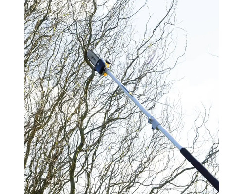 Hochentaster beim Schneiden von Ästen