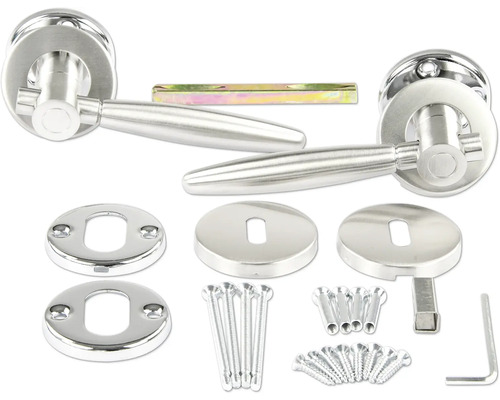 Türdrückergarnitur mit Schrauben und Zubehör