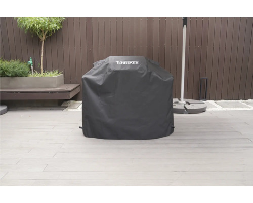 Tenneker Grillabdeckung zum Schutz eines Grills im Außenbereich.