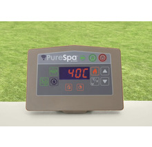 PureSpa Bedienfeld mit Anzeige von 40 Grad Celsius