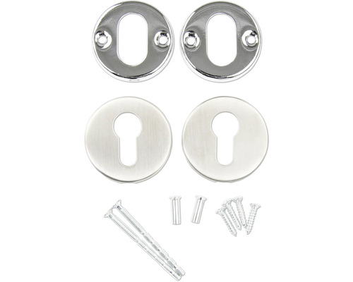 Türbeschlag-Set mit Schlüsselrosetten und Befestigungsmaterial