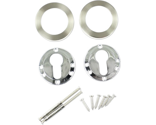 Schutzbeschläge mit Rosetten und Befestigungsmaterial