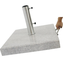 Granit Sonnenschirmständer mit Edelstahlrohr