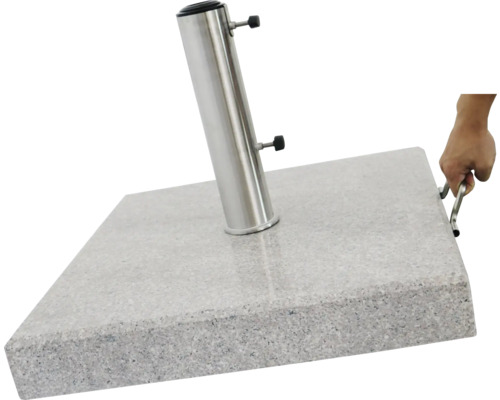 Granit Sonnenschirmständer mit Edelstahlrohr