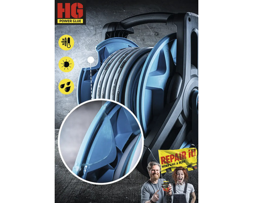 Gardena Classic Schlauchwagen mit Gartenschlauch und Frostschutz Symbol