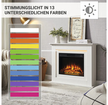 Dekorativer Elektrokamin mit 13 verschiedenen Farben für Stimmungslicht