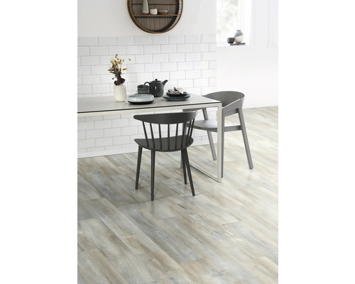 Essbereich mit Esstisch, Stühlen und hellem Holzboden