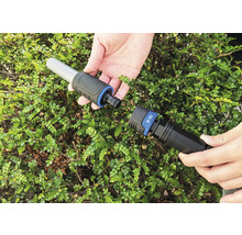 Gartenschlauchkupplung wird verbunden