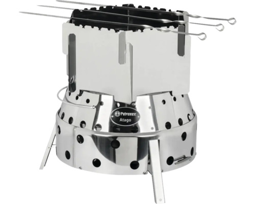 Petromax Atago Grill aus Edelstahl mit Spießen