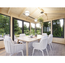Pavillon Palmako Isabella 10,9 m² 401 x 303 cm natur