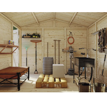 Gartenhaus Palmako Dan 14,7 m² inkl. Fußboden 295 x 573 cm hellgrau