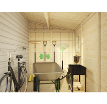 Gartenhaus Palmako Mia 5,4 m² inkl. Fußboden 354 x 178 cm dunkelgrau