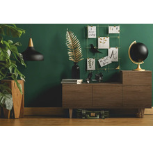 Wohnzimmer mit Kommode, Dekoration und Zimmerpflanze für ein gemütliches Ambiente