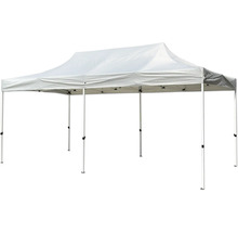 Weißes Faltzelt mit Metallrahmen