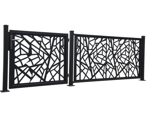 Gartentor mit modernem, geometrischem Design